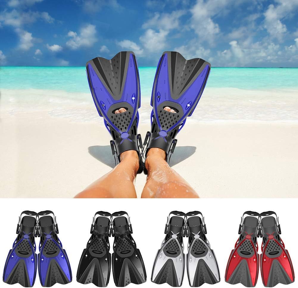 Aletas De Buceo Libre De Snorkel, Aletas De Natación De Snorkel De Viaje Ajustables, Aletas De Natación De Snorkel Aletas De Buceo para Buceo, Calzante De Apnea De Snorkel, Adult, Black, S/M