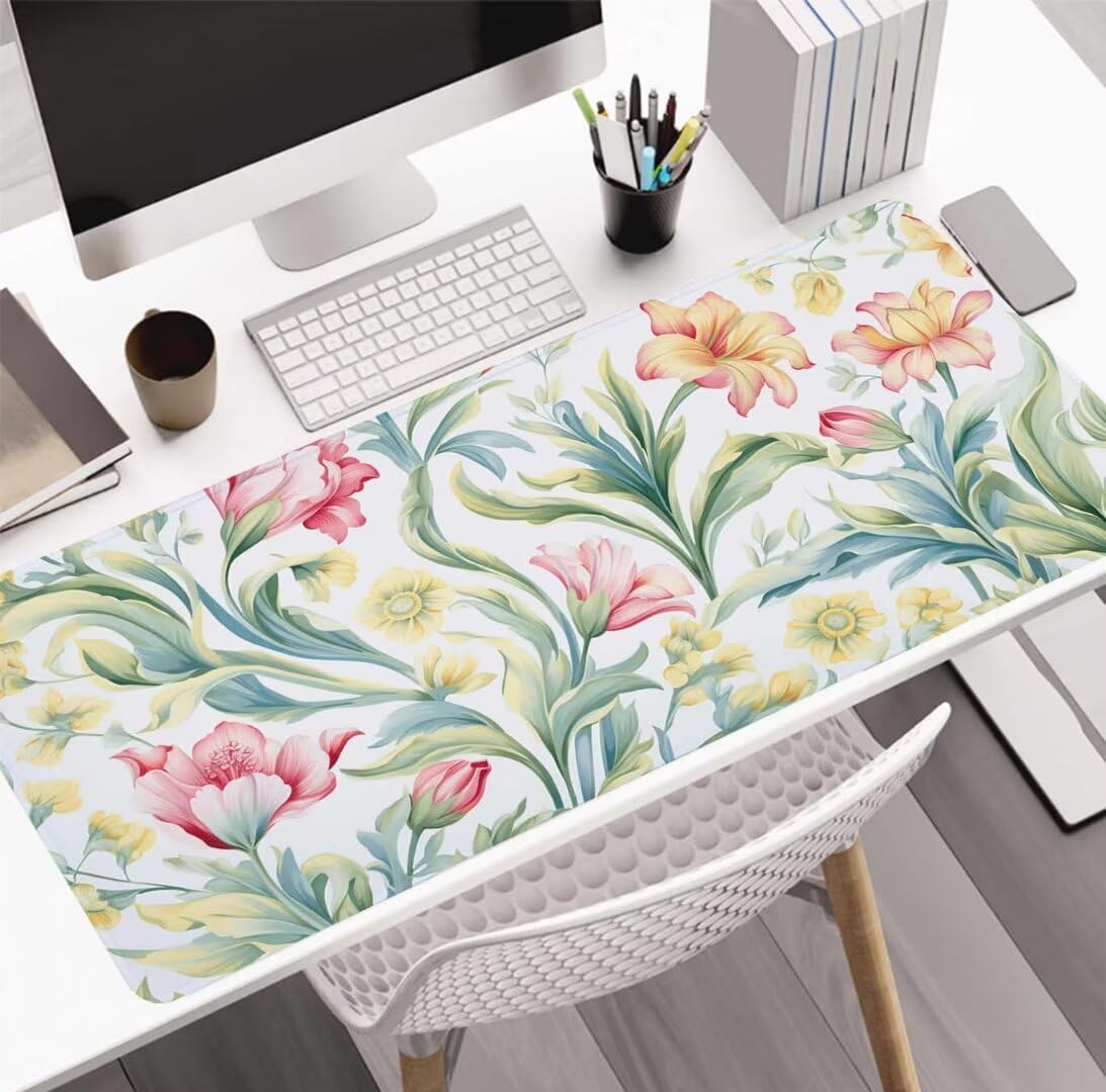 Alfombrilla Ratón Spring Art, Mousepad Alfombrilla Raton Gaming XXL 1600x800x4mm Mouse Desk Mat Gamer para Gaming Tapete Escritorio Mujer Almohadilla Raton Mouse Pad Base de Goma Antideslizante S-1032