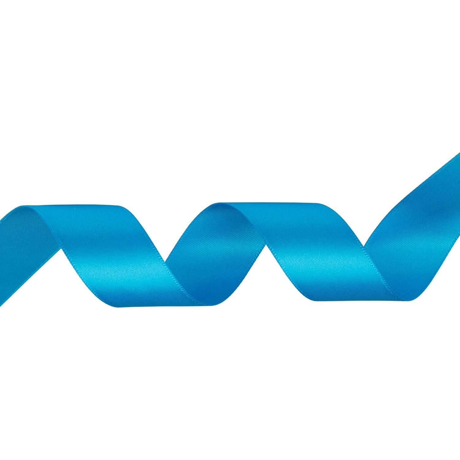 WedDecor 20mm x 25 Metres Double Sided Satin Polyester Ribbon for Gift Wrapping, Christmas, Packaging, Fabric, Wedding, DIY Art & Craft, Hair Bow, Cake, Sewing Projects, Home Decorations, Turquoise