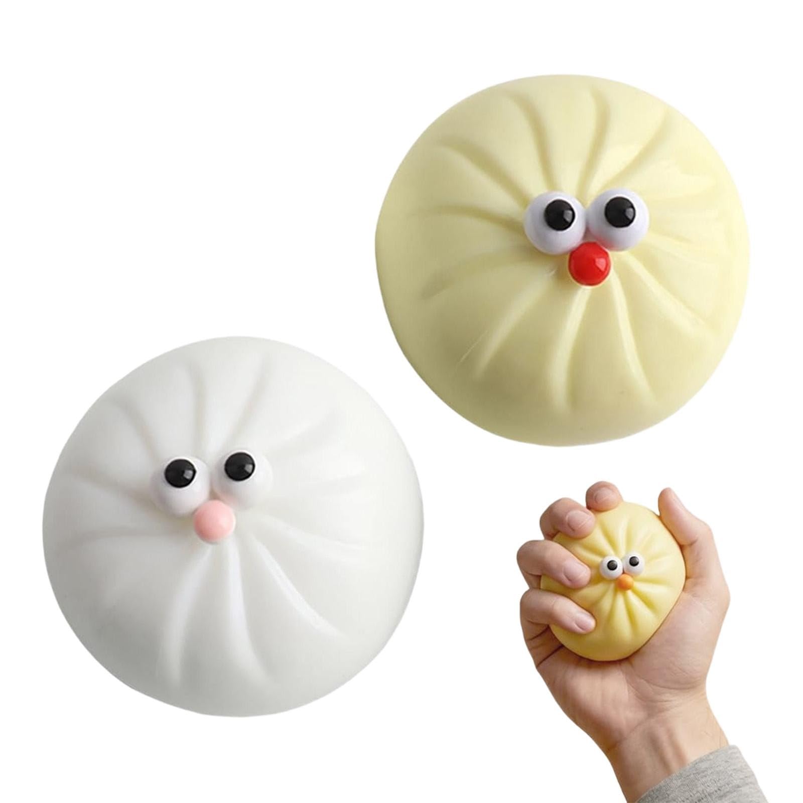 Squishy Dumpling Toy Squeeze Dumpling Toy,Stress Relief Sensory Ball Dumplings Sensory Fidget Toy, Gaint Mystery Dumplings for Anxiety Relief, Soft Decompression Dough, Random 1 of 2 Colors (R1) — image 1