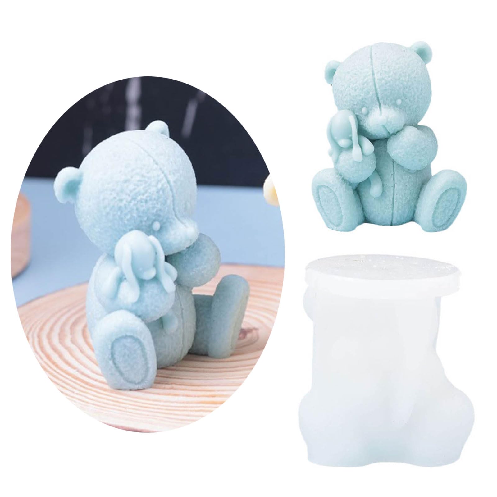 Moule à Bougie En Silicone 3D Forme Animaux (8 Modèles) - Pour Résine, Savon, Plâtre - Silicone Souple, Démoulage Facile - 2