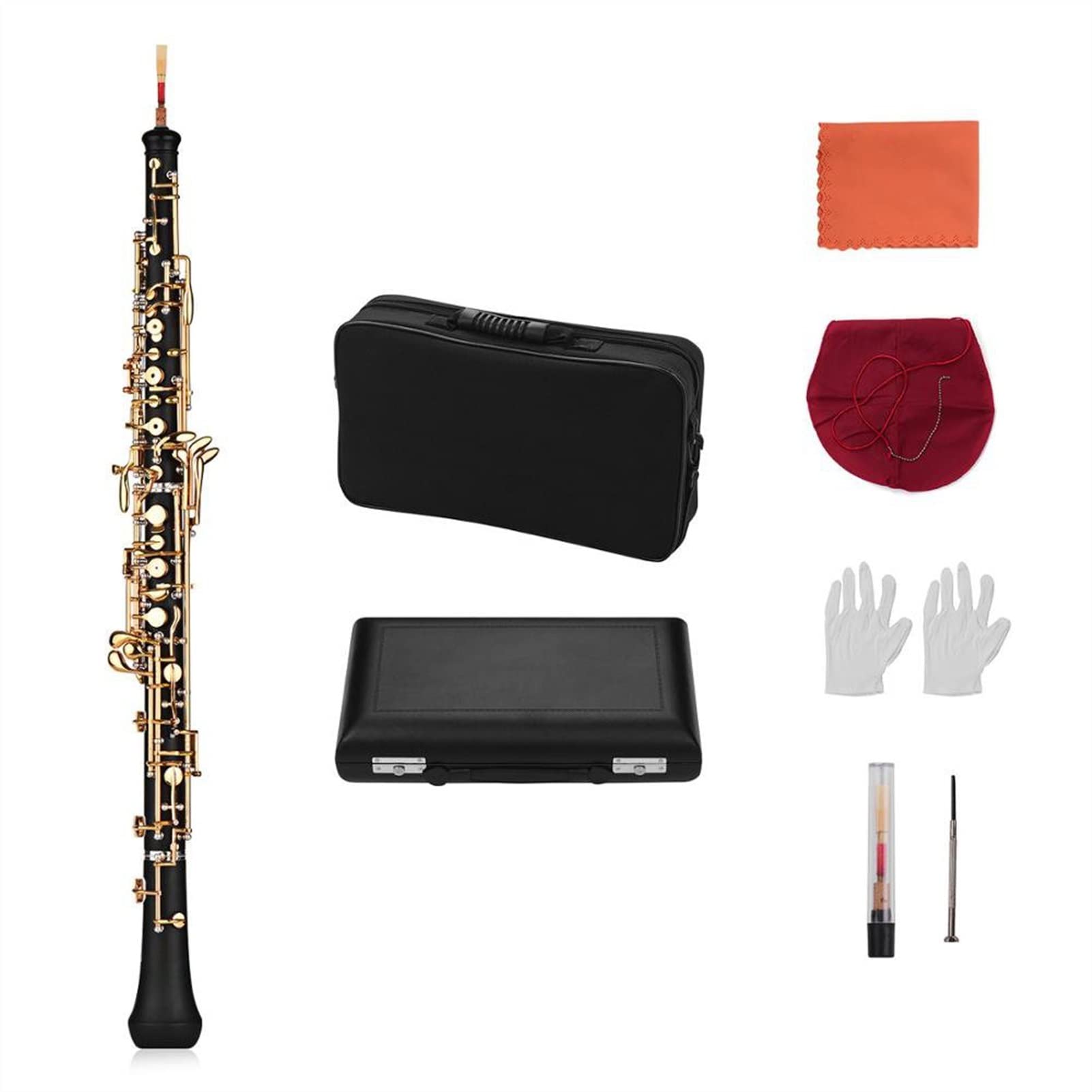 Strumento Oboe Strumento in Pelle con Tasti Semi-automatizzati in Stile Professionale con Tasti Semi-Automatici con Tasti Semi-Automatici con Guantoni con Guantoni Ad Oboe Reed Principiante di