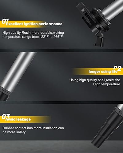 Miniatura 3 de OCPTY 4 bobinas de encendido con 4 bujías de iridio para UF-596 UF-619 para Toyota para Lexus para Scion Prius V Plug-In Corolla Matrix CT200H XD IM