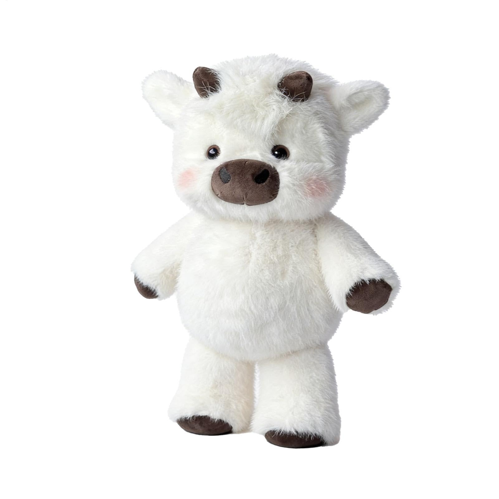 Running Cow Plush, Cute Running Stress Relief Stuffed Animal, Interactive Cartoon Animal Plush Toy, Soft Desk Companion for Kids Adults Office Bedroom Home