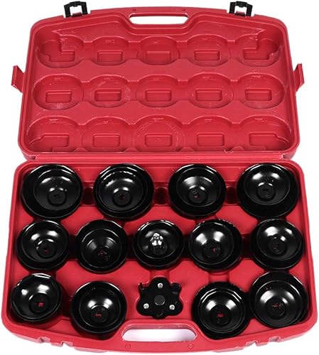 Miniatura 3 de Juego de 30 llaves de filtro de aceite, llave de filtro de cambio de aceite, llave de vaso para herramientas, llaves de trabajo, kit de herramientas