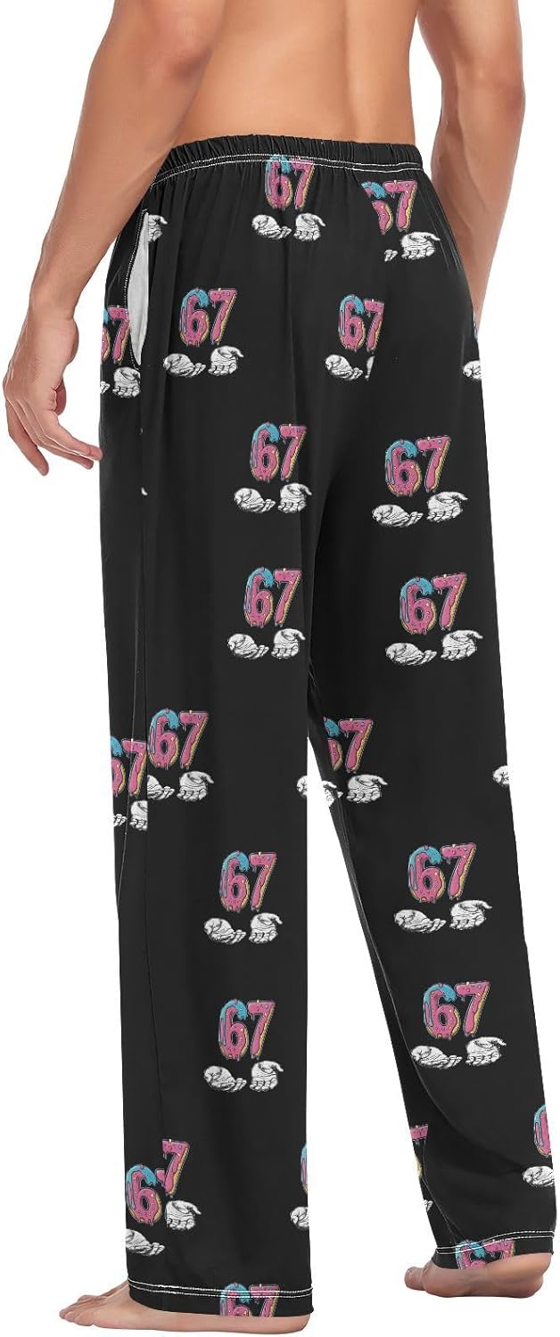Six Seven 67 Ice Cream Pajama Pants Mens Lounge Pants Soft Men Pajama Bottoms with Pockets Drawstring - Image 5