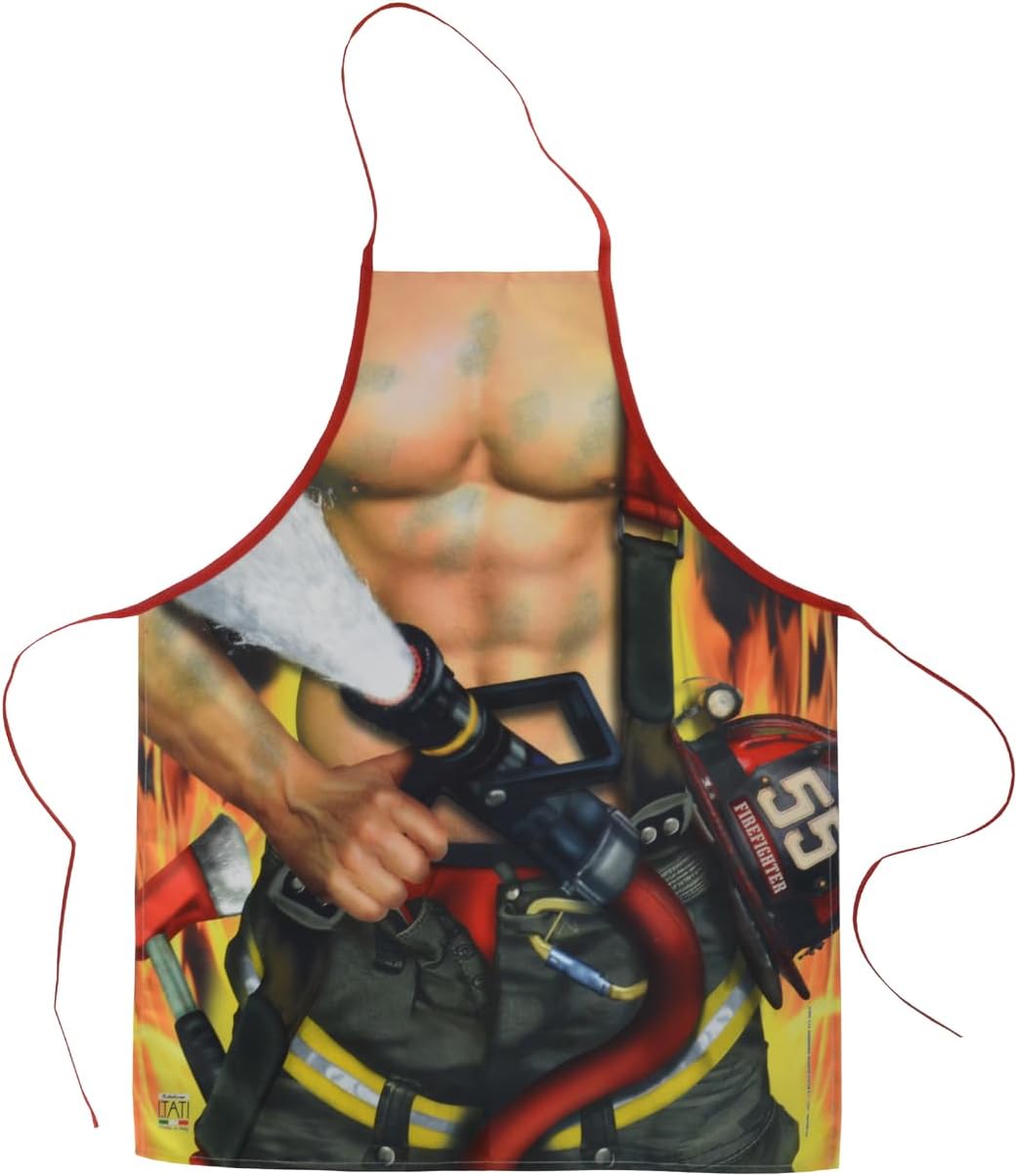INCREDIBLE GIFTS Firefighter Kitchen Cooking Apron