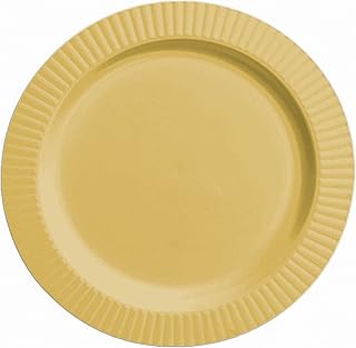 amscan Shiny Round Premium Plastic Plates, 7 1/2