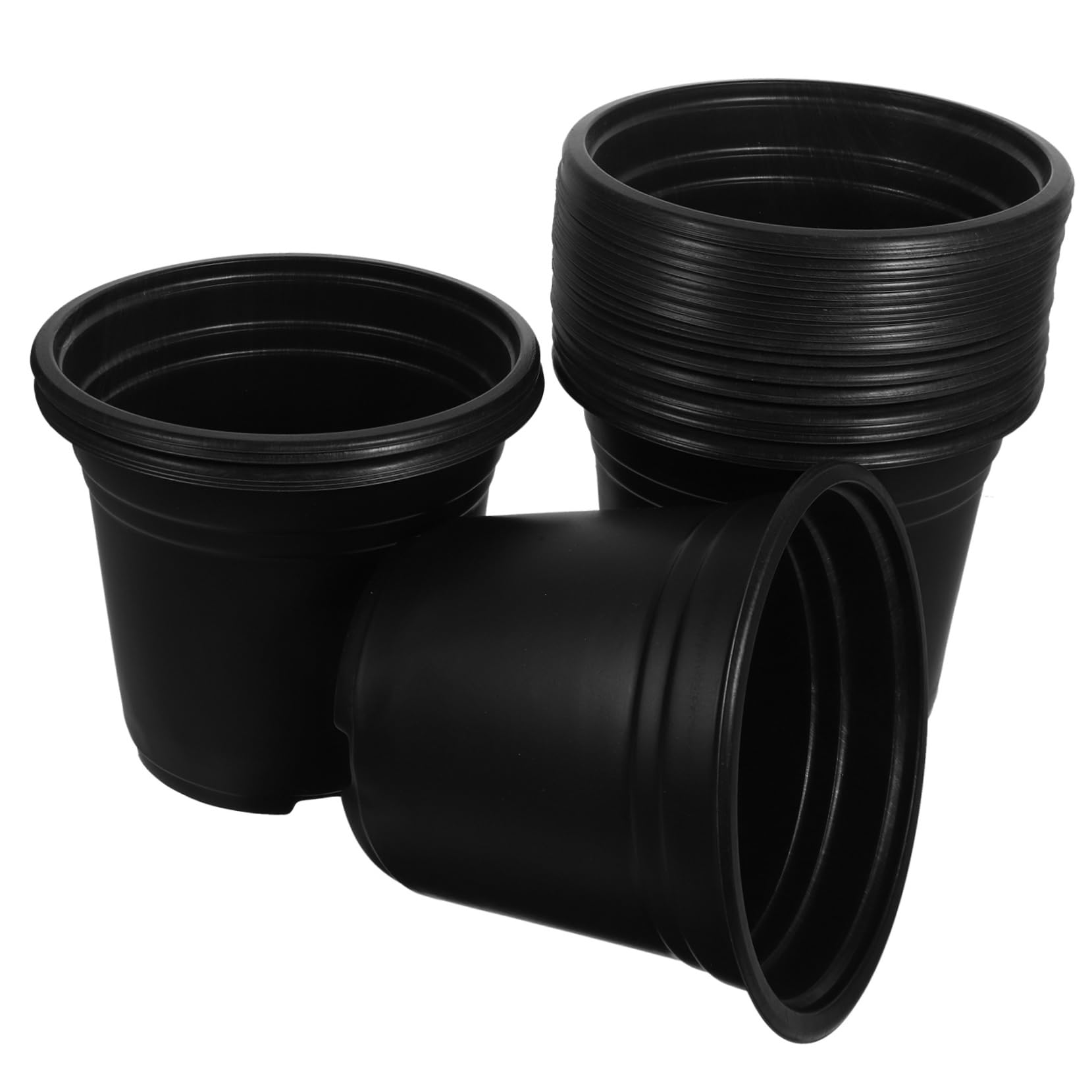 Abaodam Pots de Semis en Plastique Noir 50 Pièces pour Plantes Succulentes Jardin Extérieur Pot de Pépinière Trou Drainage Léger et Réutilisable