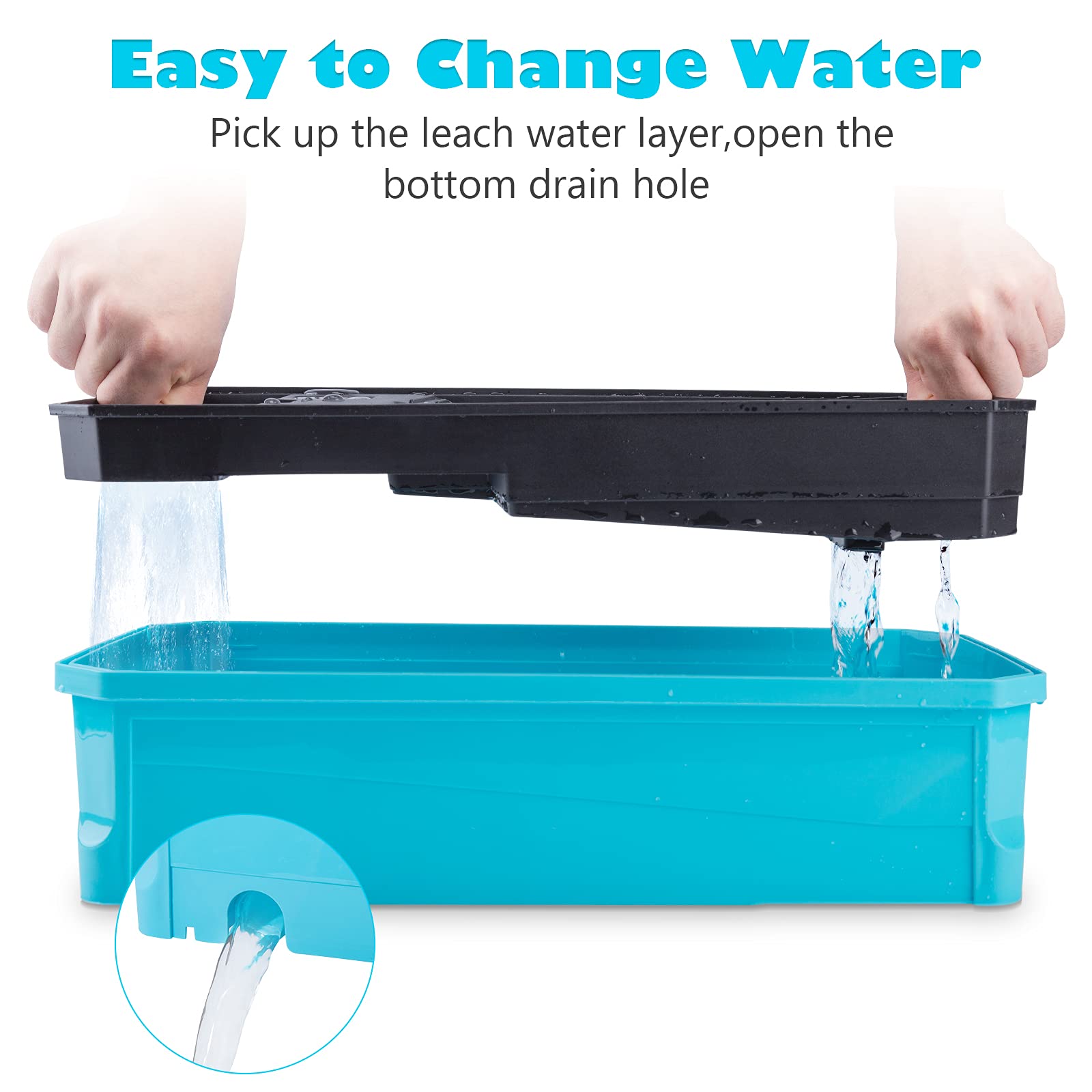 Turtle Tank Kit Turtle Aquarium with High Fence to Prevent Escape