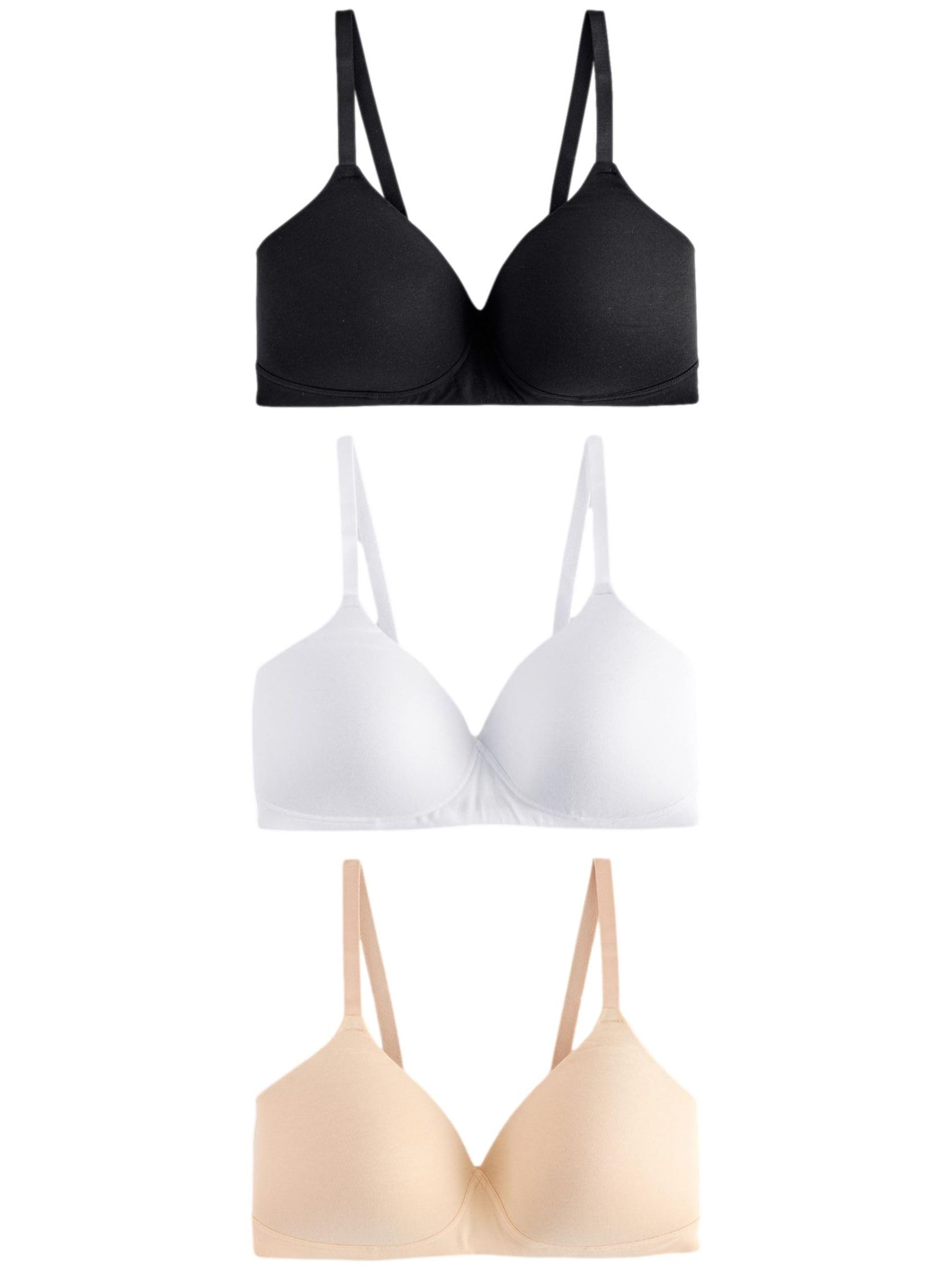 NEXT Ultimate Comfort - Reggiseno imbottito da donna, senza ferretto, in misto cotone, DD+, confezione da 3