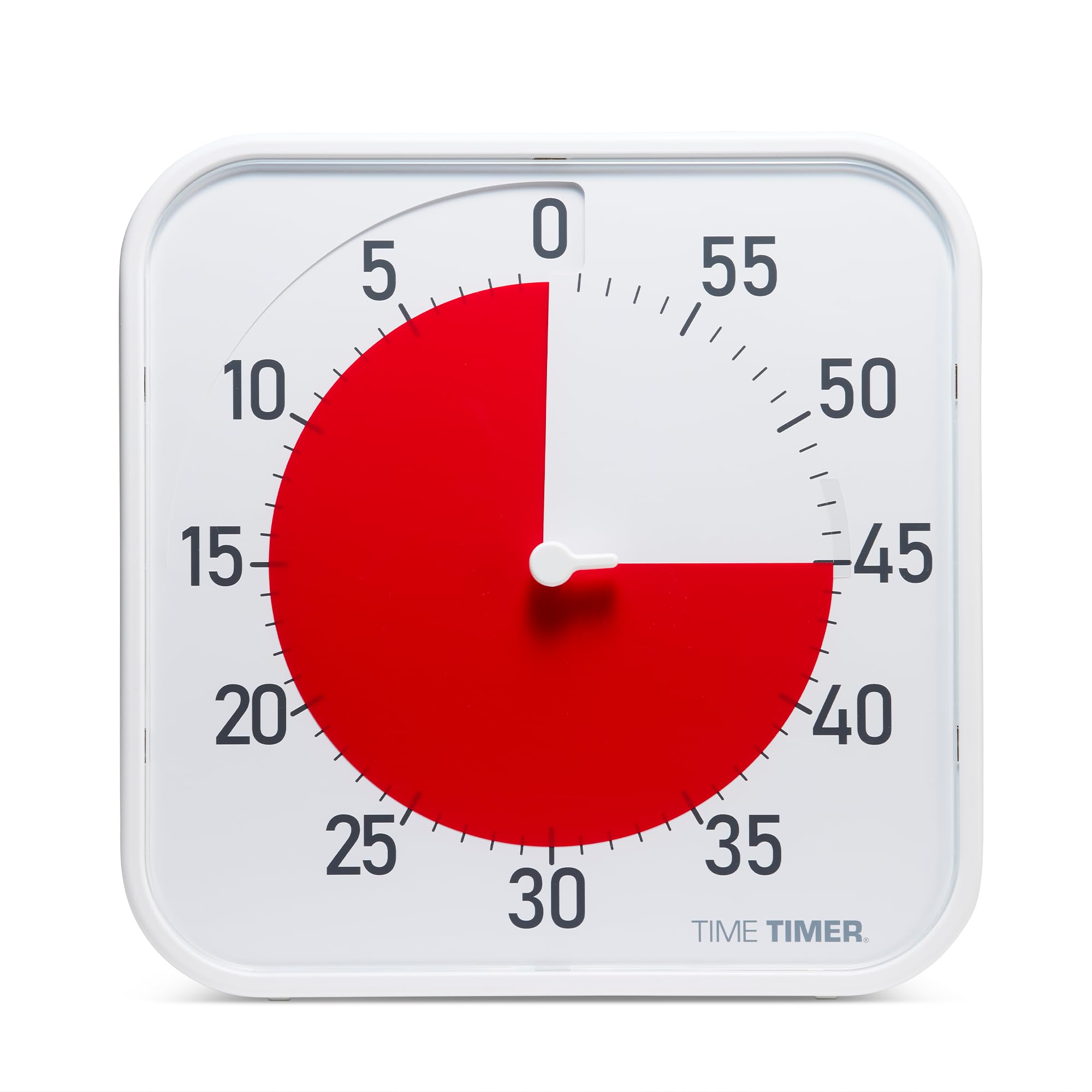 Time Timer Red & White Original 12" Visual Countdown Timer – Large 60-Minute Classroom Visual Timer For Modern Classrooms, Student Groups & Adult Meetings – Helps With Focus, Adhd, Autism – (Red & White)