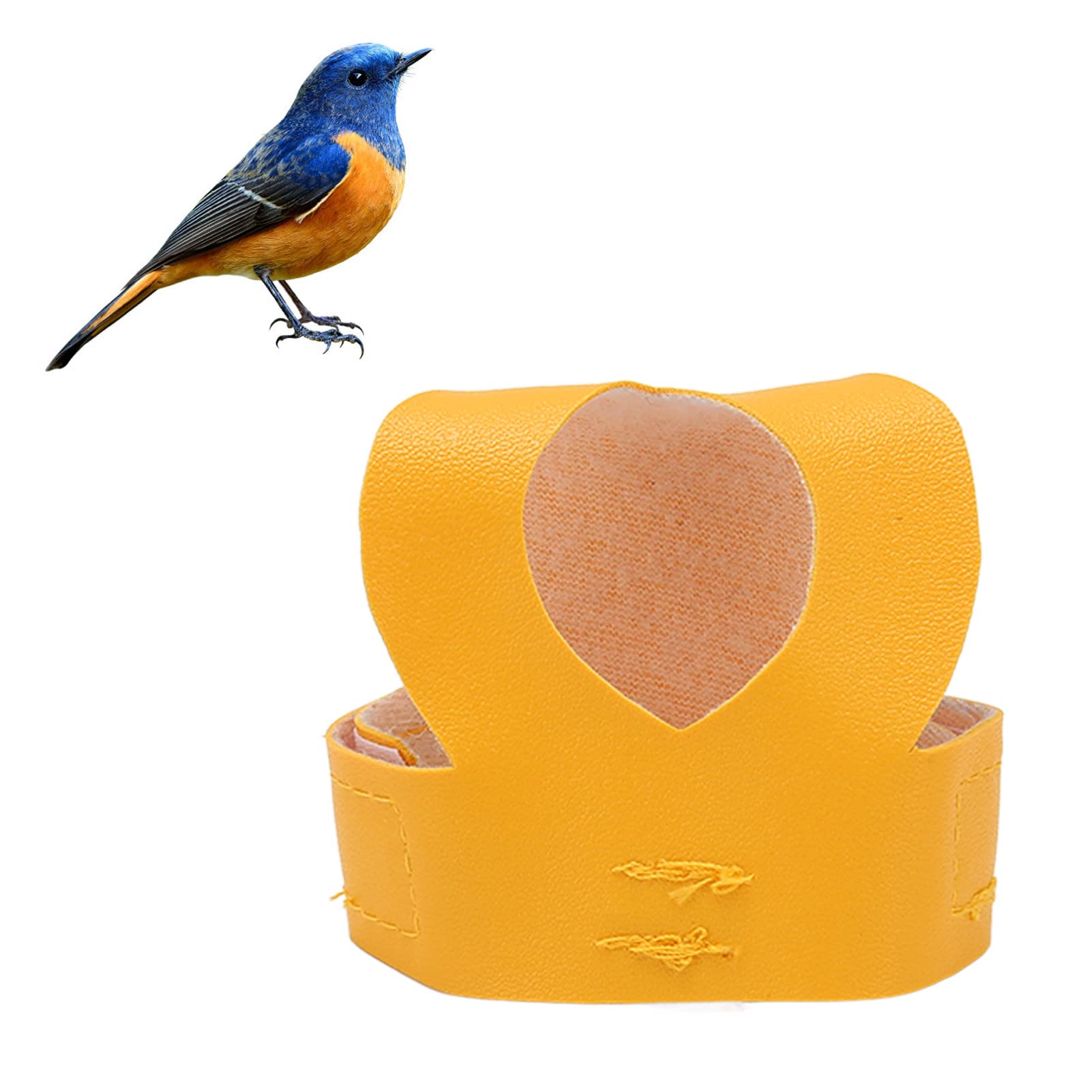 Bird Harness Vest Artificial Leather Leash with Handle for Cockatiels Parakeets for Bird Lovers (L)