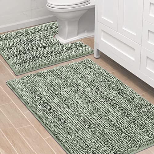 Sage Green Bath Rug Set