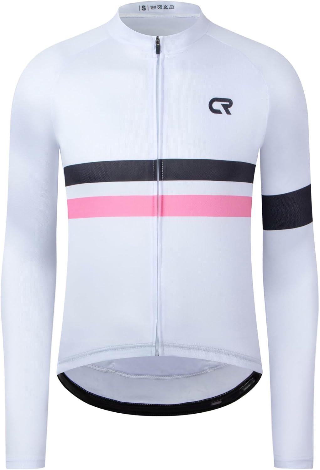 Coconut Ropamo CR Long Sleeve Cycling Jersey Mens, 3+1 Zipper Pockets Bicycle Tops Quick Dry Breathable Biking Shirt
