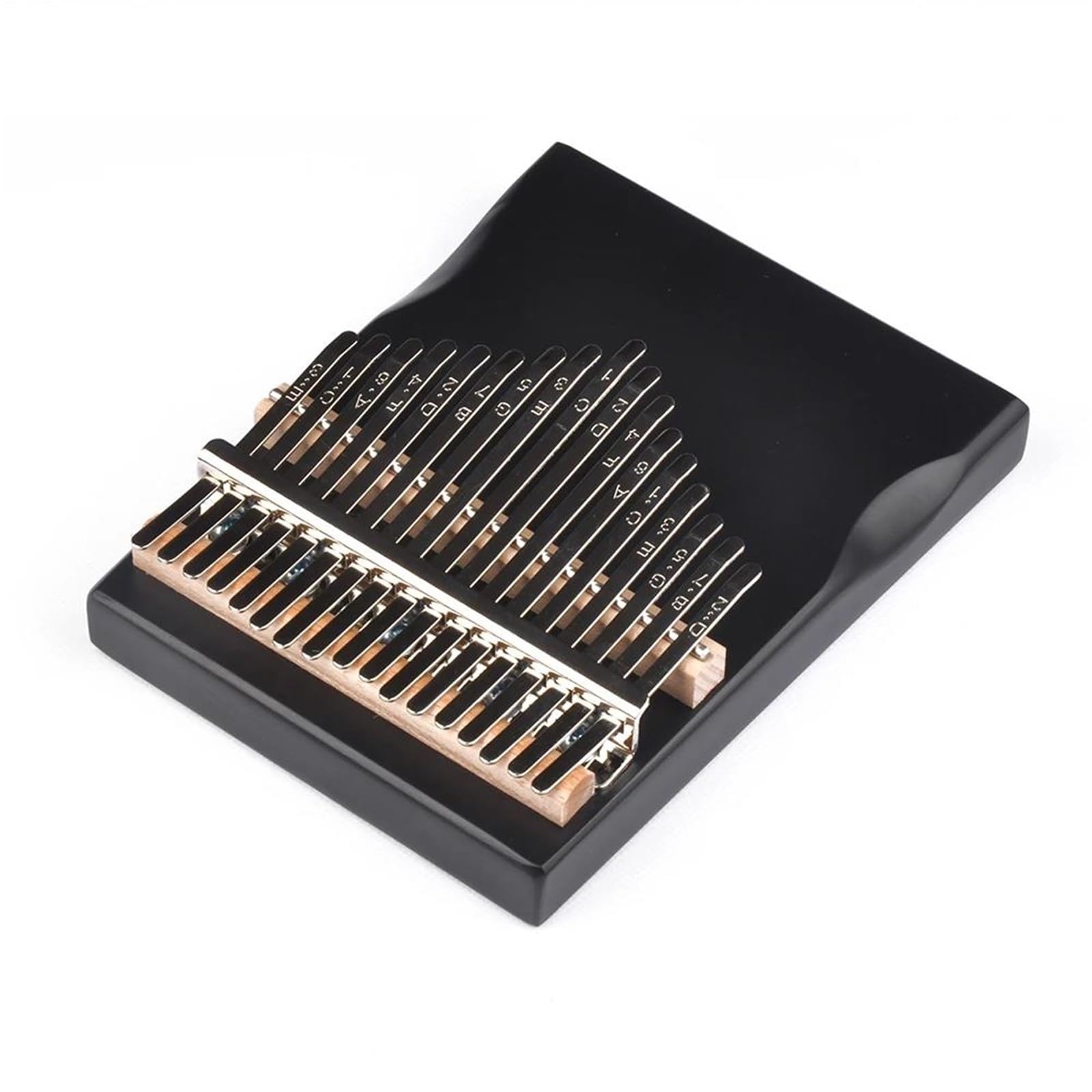 Fortepian Na Kciuk 17 Klawiszy Kalimba Pine Wood Thumb Finger Piano Z Naklejką Na Narzędzie Do Strojenia Dla Początkujących(Set)