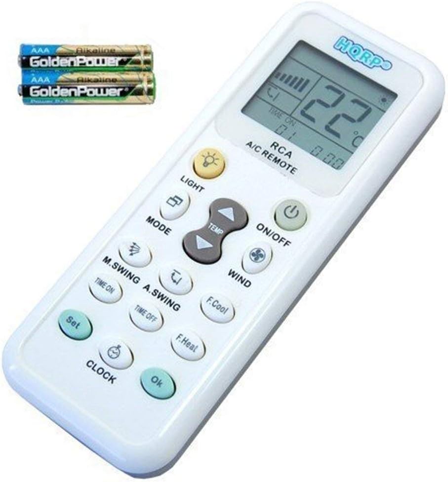 HQRP Universal A/C Remote Control for MITSUBISHI TOSHIBA HITACHI FUJITSU HYUNDAI PANASONIC DIY DAEWOO LG SHARP SAMSUNG ELECTROLUX SANYO AMCOR CARRIER and others Air Conditioners