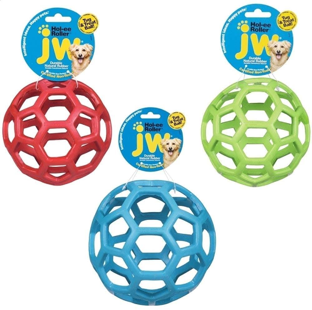 HOL-ee Roller Original Do It All Dog Toy Puzzle Ball, Natural Rubber, Assorted Colors, Jumbo #.Limited Edition 2021