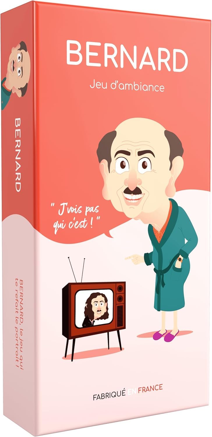 Bernard Jeu de Société Drôle et Impertinent, Créez Un Portrait Absurde et Justifiez-​Le, Jeu de Société Adultes, Famille, Apéro, Jeu de Carte x300, Conçu en France, Jeu d'Ambiance comme Idée Cadeau