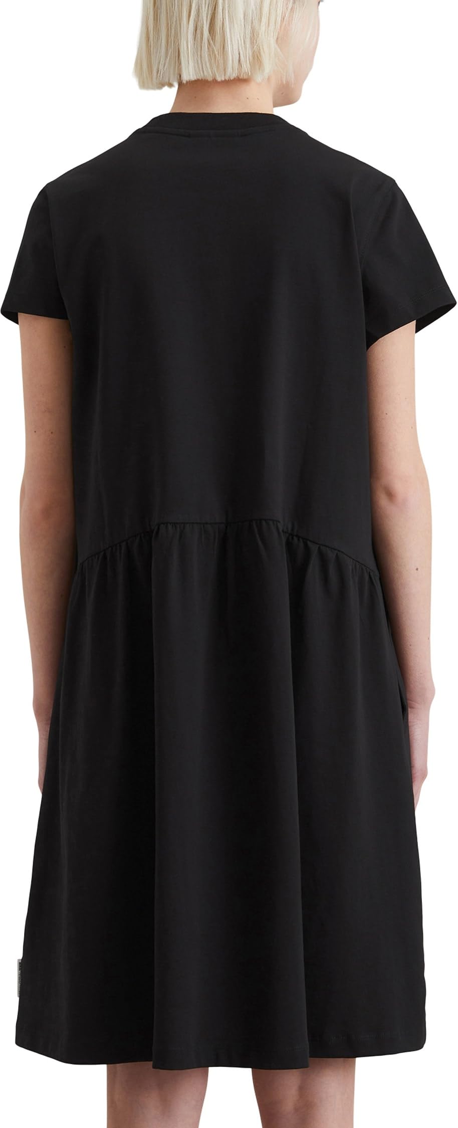 Marc OߴPolo Denim Donna Abito in jersey in cotone bio al ginocchio, Nero (Black), S