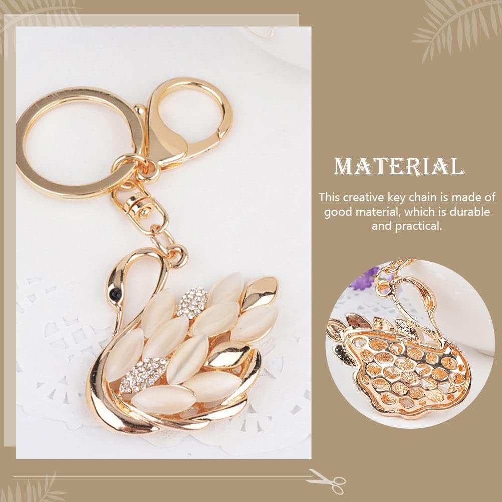 Swan Keychain Bling Keychains for Women Car Decor Women Swan Wallet s for Backpacks European and American Miss Zinc Alloy Rhinestone Decoration - Image 7