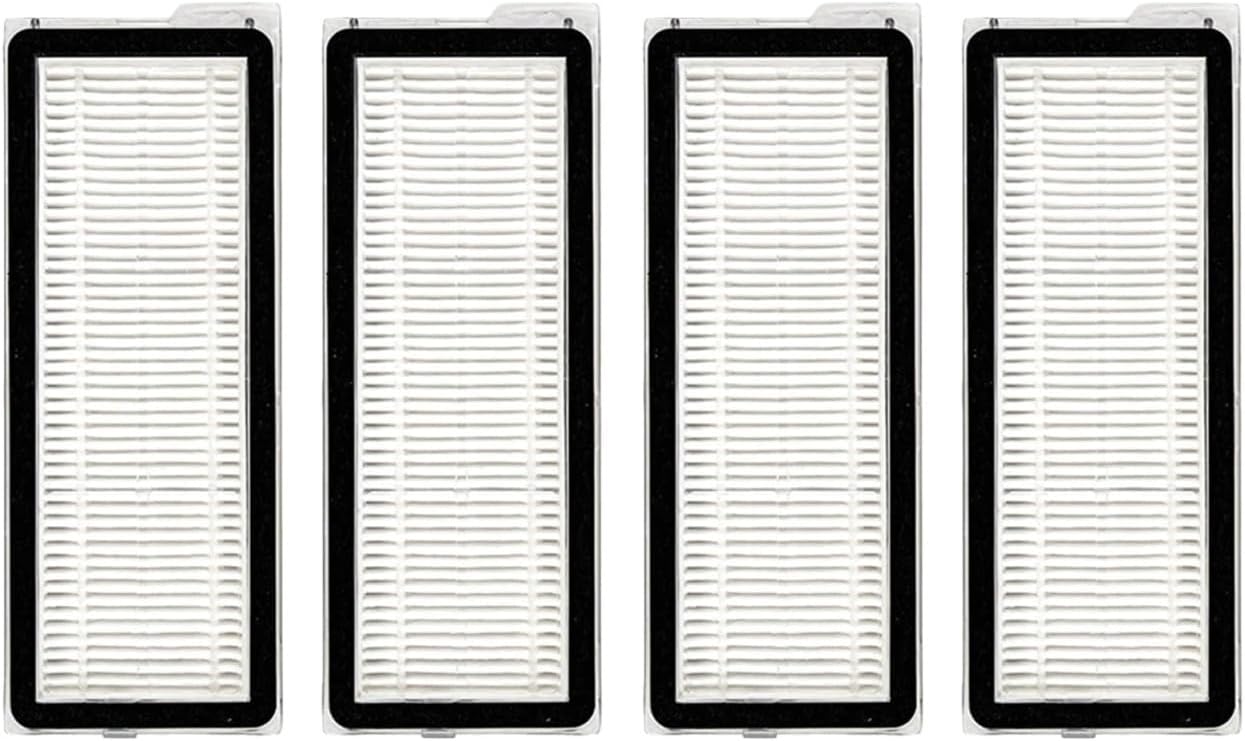 Compatible for Roborock Q Revo & P10 Pro Robot Vacuum, Replacement HEPA Filter Set & Accessories Kit(4pcs)