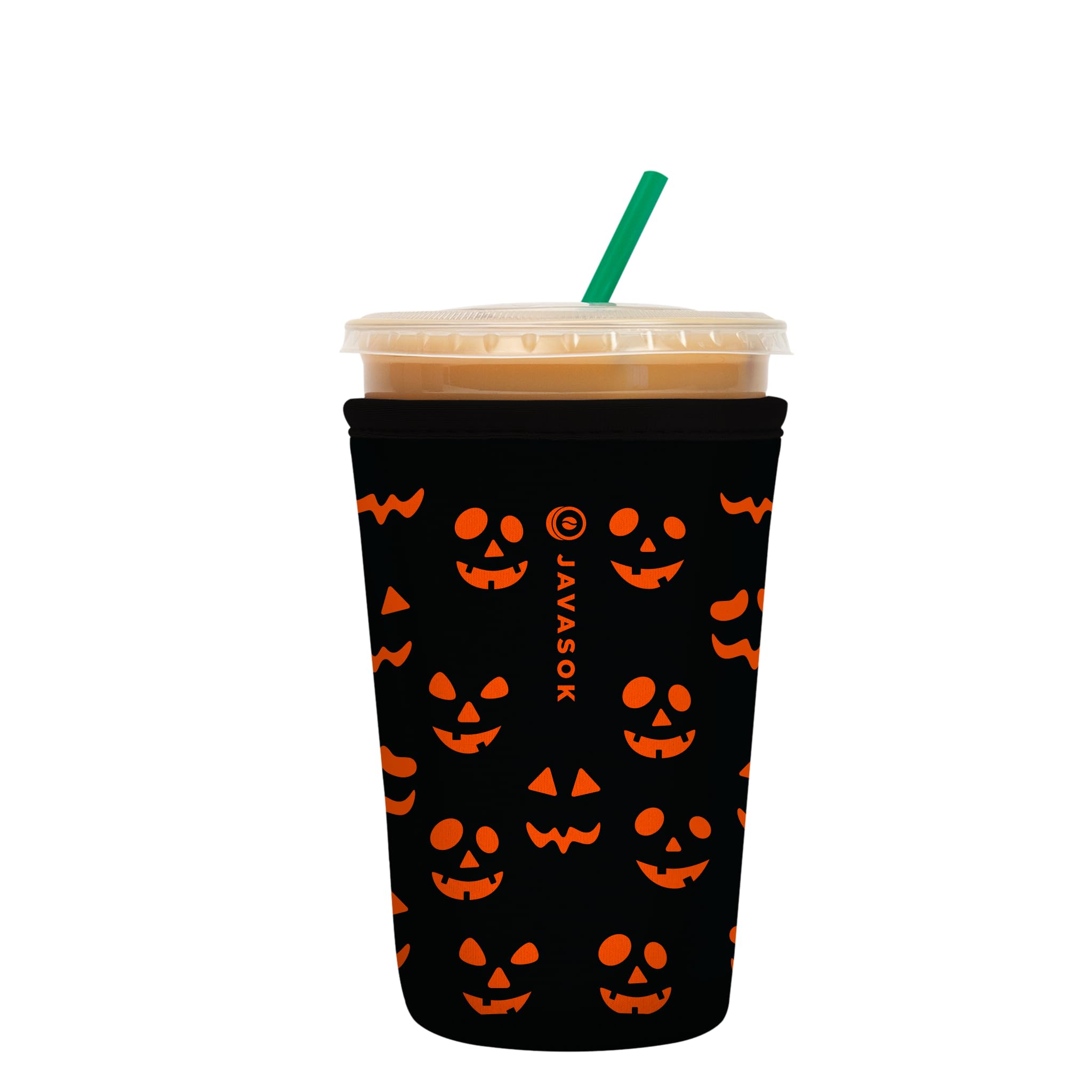 Sok It JavaSok Iced Coffee &amp; Cold Soda Insulated Neoprene Cup Sleeve (Fright Night Lights, Medium: 22-28oz)