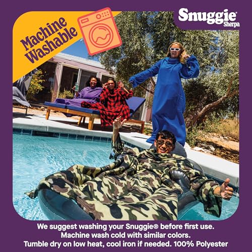Image of Snuggie The Original Wearable Blanket With Sleeves & Pockets | Cozy Oversized Throw for Adult Men & Women | One Size, 71x54