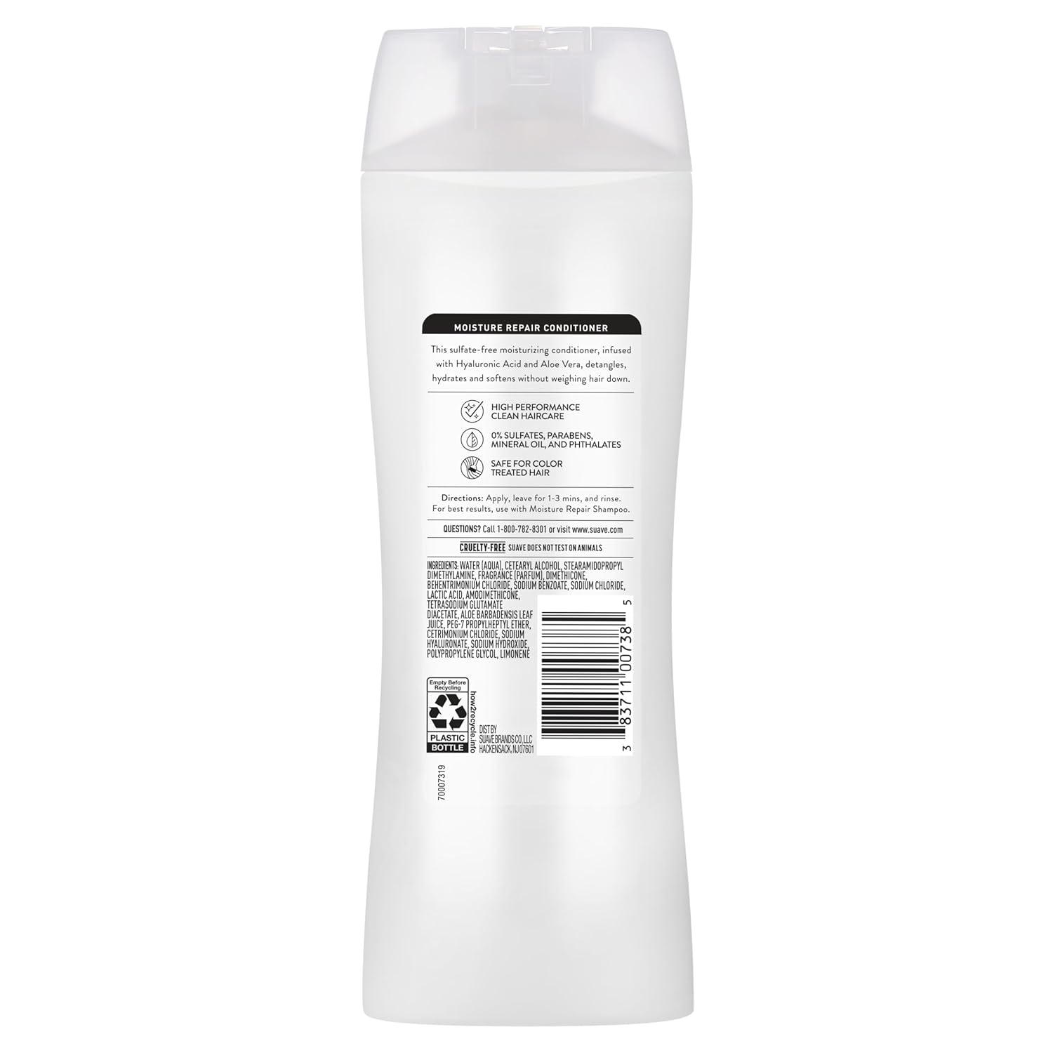 Suave Moisture Repair Sulfate-Free Conditioner with Hyaluronic Acid & Aloe Vera, Hydrates & Restores Dry, Damaged Hair, 6 Count, 12.6 FL OZ - Image 6