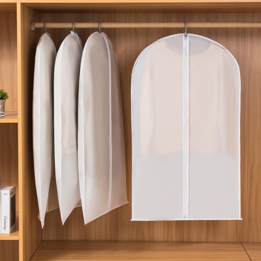 Fundas de Ropa, 4 Uds. Fundas Para Vestidos Bolsas Para Ropa Con Cremallera Bata Para Mujer Vestidos Formales De Novia Organizador Plegable A Prueba De Polvo Bolsas Para Trajes Protector de Ropa Organ