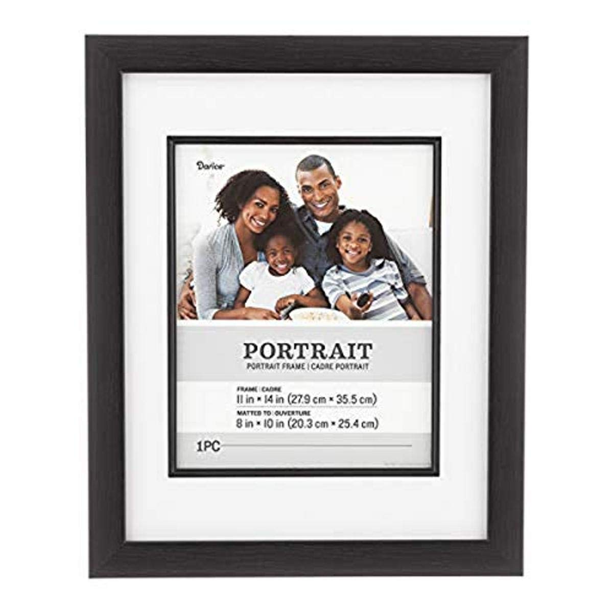 Cadre photo noir matelassé Darice 28 x 35 cm pour encadrement mural élégant