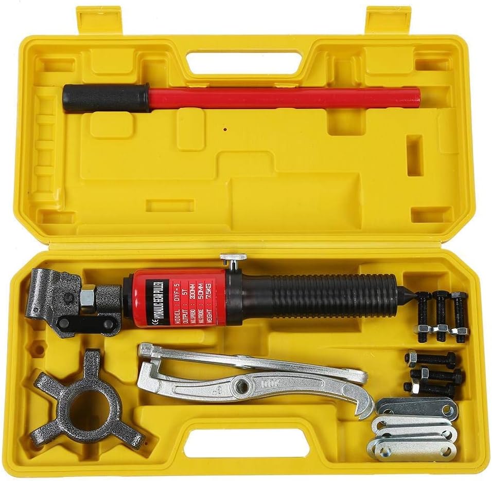 Hydraulic Puller 5T Hydraulic Gear Puller Pump - -Jaw Hydraulic Pinion Puller Kit for Traction Hubs Flanges Gears and Bearings