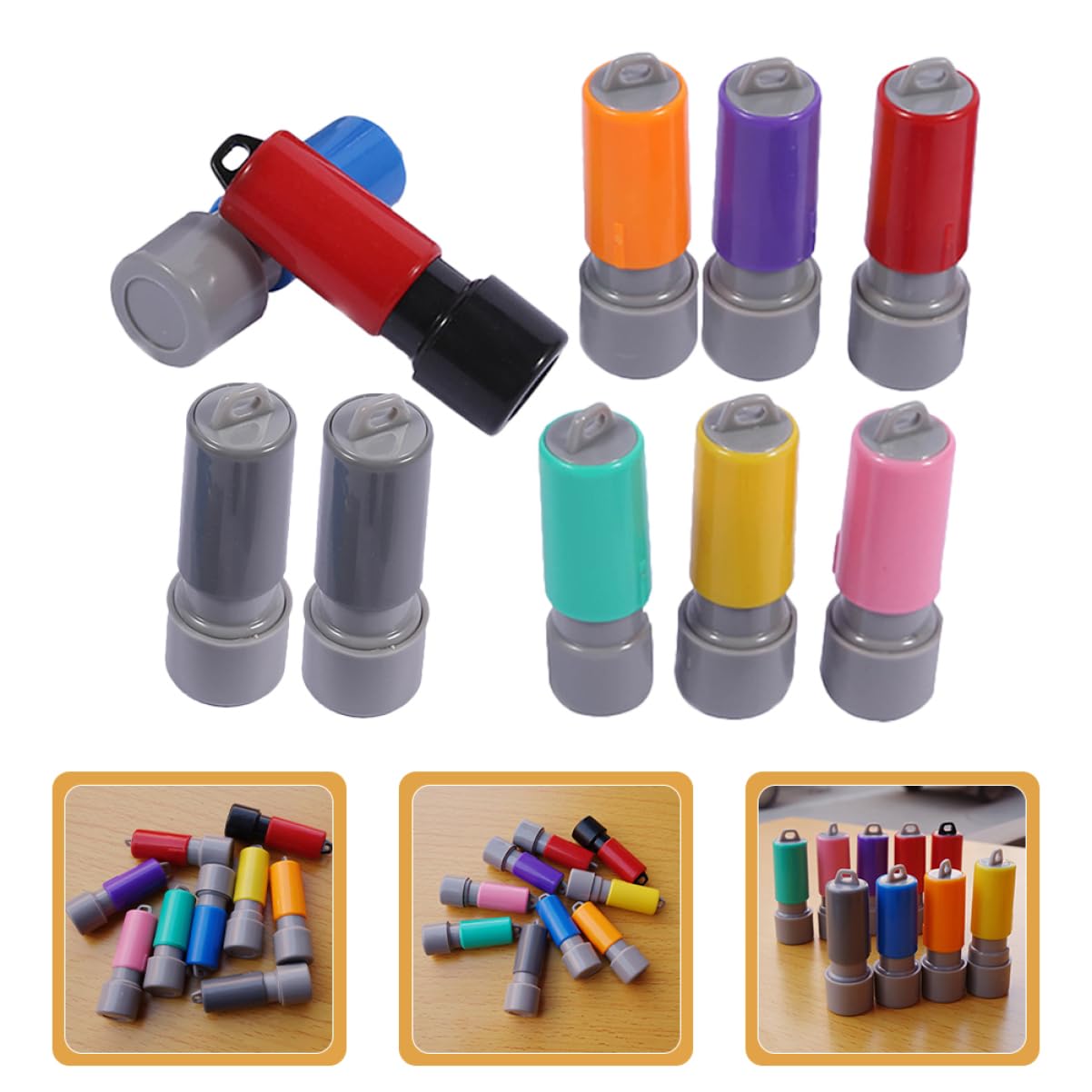 ARTIBETTER 5 Series Caja Del Sello Almohadillas De Tinta Placer Largo Artesanía Elaboración Focas Caso Imprenta Cajas De Sellos Diy Sello De Mano Accesorio De Sello El Plastico 10 Piezas X 5