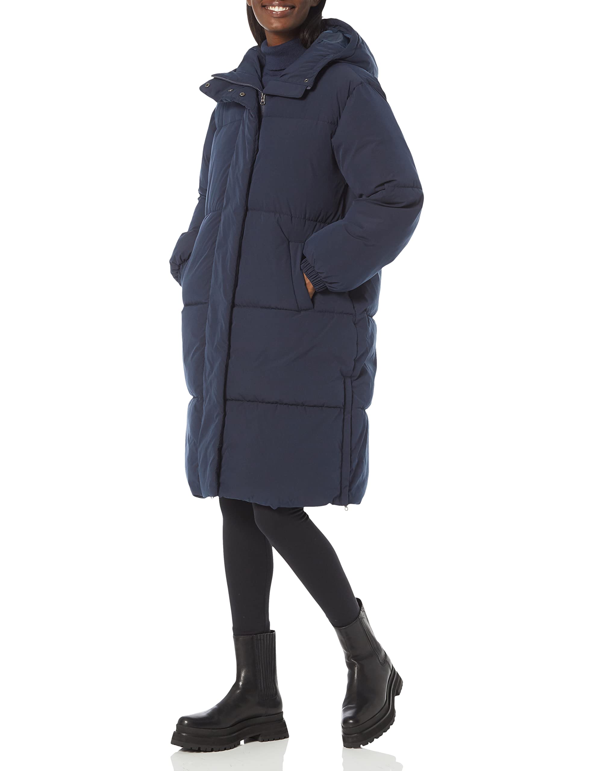 Amazon Essentials Damen Lange Oversize-Daunenjacke mit Kapuze (in Übergröße erhältlich)
