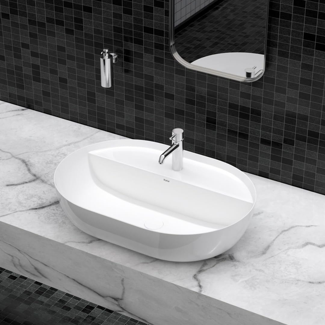 Ruhe Blaze Ceramic Wash Basin - White -7