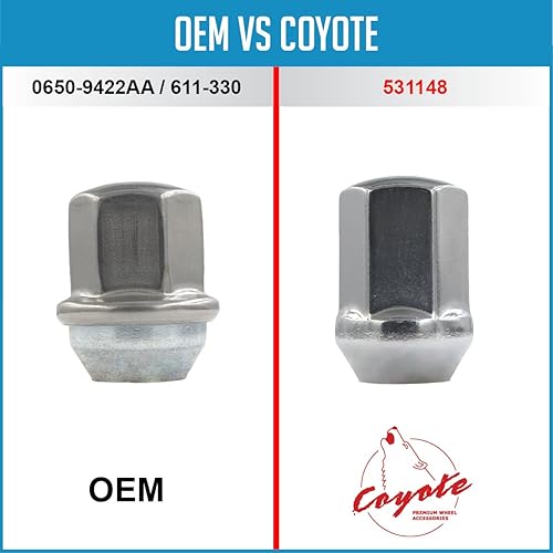 Miniatura 3 de Wheel Accessories Parts 24 tuercas de llanta estilo OEM M14x1.5 14x1.5 6509422AA | 611.330 1.65 pulgadas de largo negro 7/8 pulgadas hexagonal para