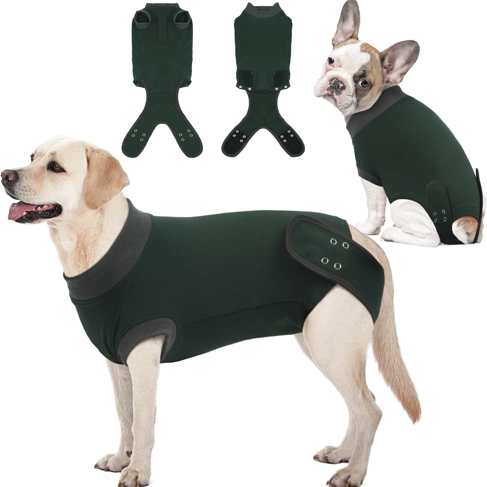 IDOMIK Dog Recovery Suit for Female Spay - Adjustable Anti-Licking Dog Post Surgery Onesie, Male Female Dog Neuter Spay Su...
