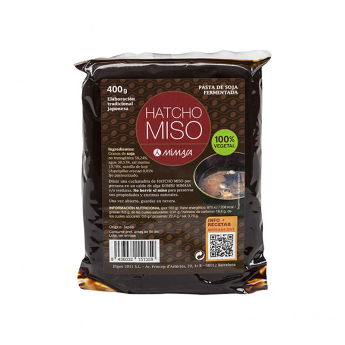 HATCHO MISO 400 grs. No pasteurizado
