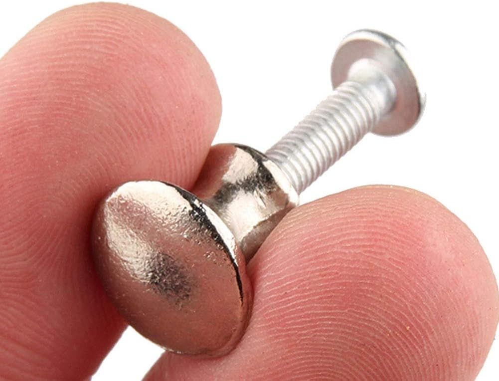 10 Pcs Vintage Cabinet Drawer Pull Handles Mini Metal Jewelry Box Gift Case Knobs,3 Size Screw (Sliver)