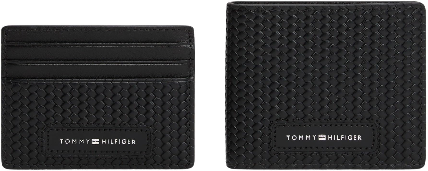 Tommy Hilfiger Men’s Mini Wallet and Card Holder Gift Set, Black (Black), One Size