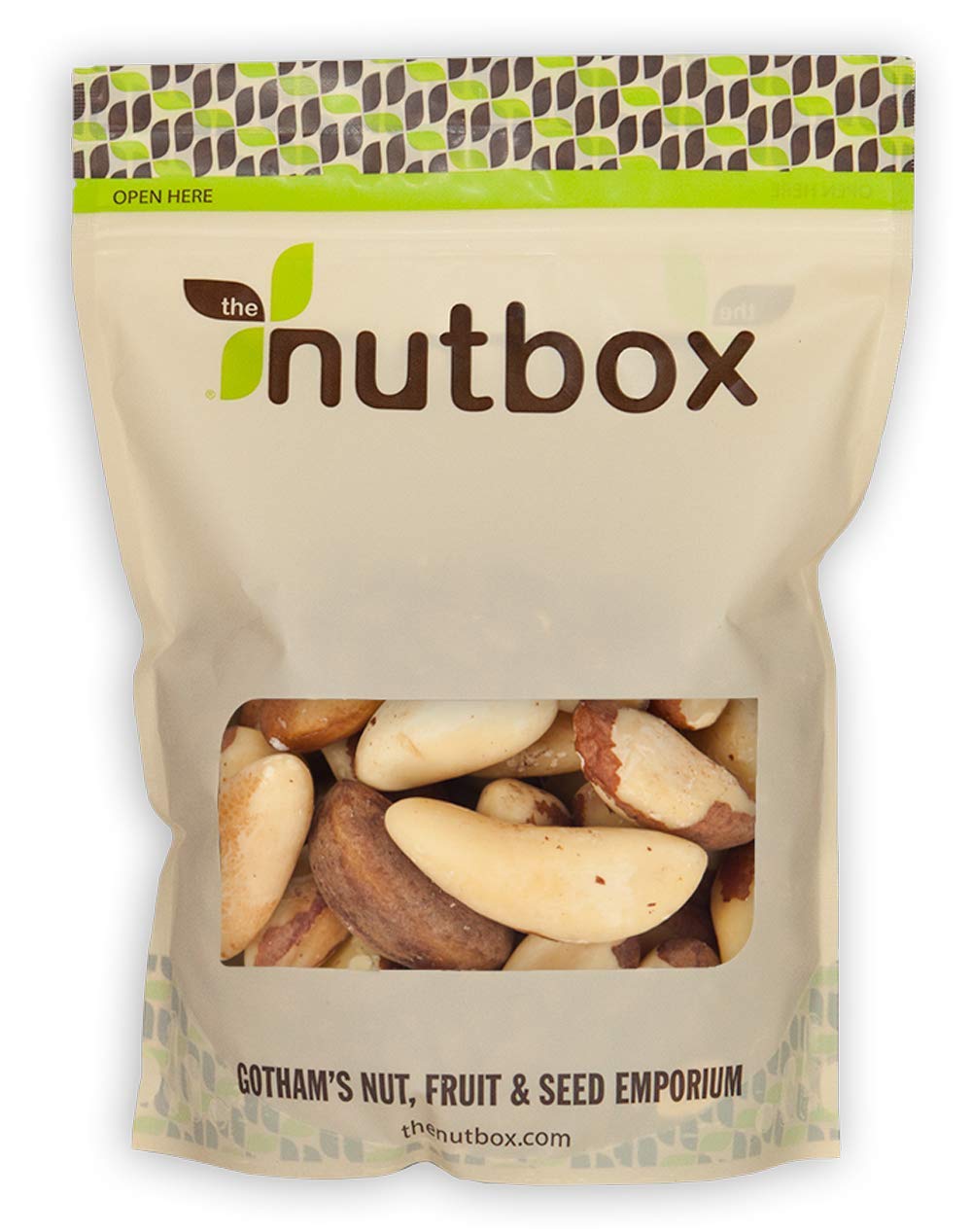 Nutbox Raw Brazil Nuts 2 lbs, Whole All Natural, Unsalted, Shelled, Rich in Selenium and Protein, Bulk in Resealable Bags