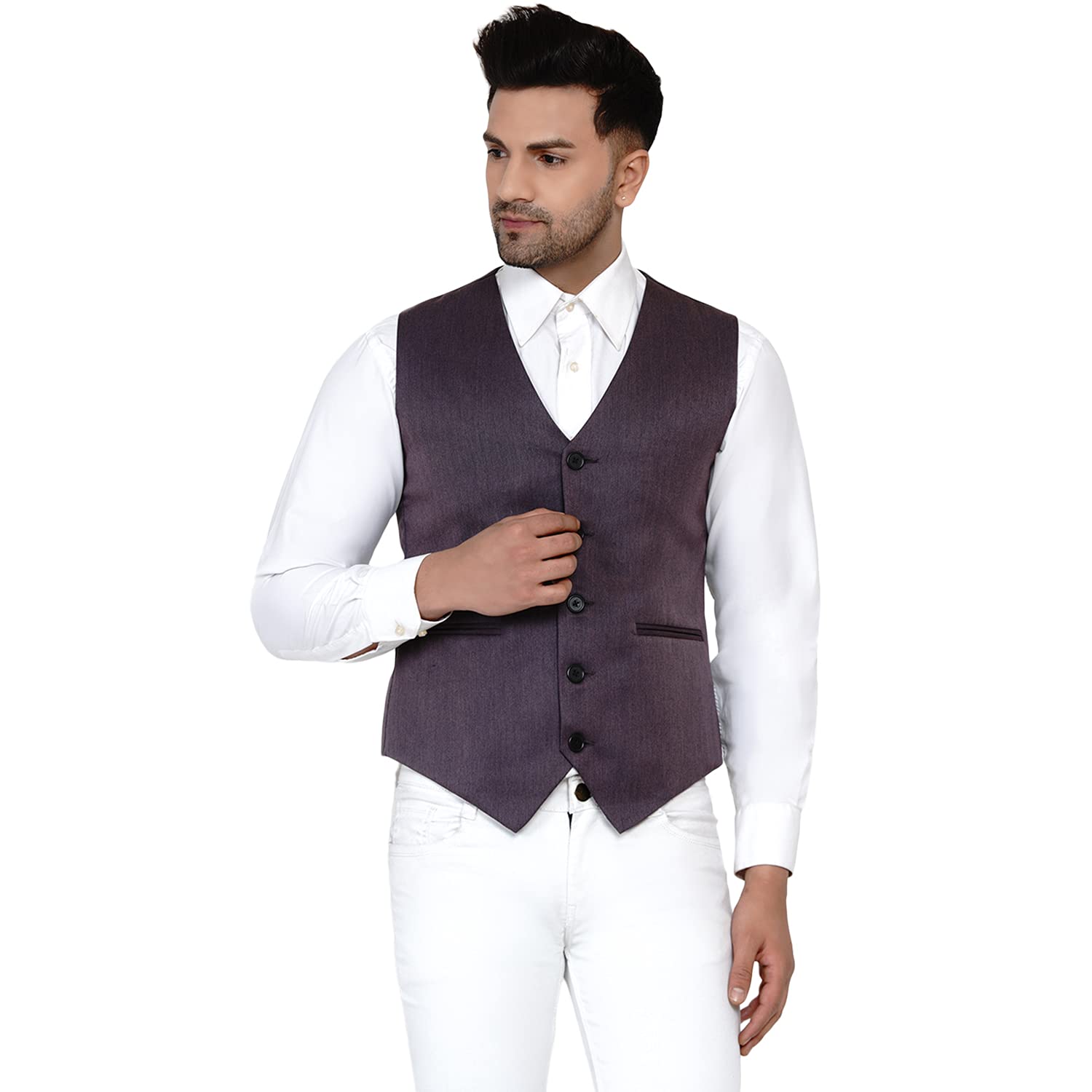 veera paridhaan Men's Solid Waistcoat-picture-52
