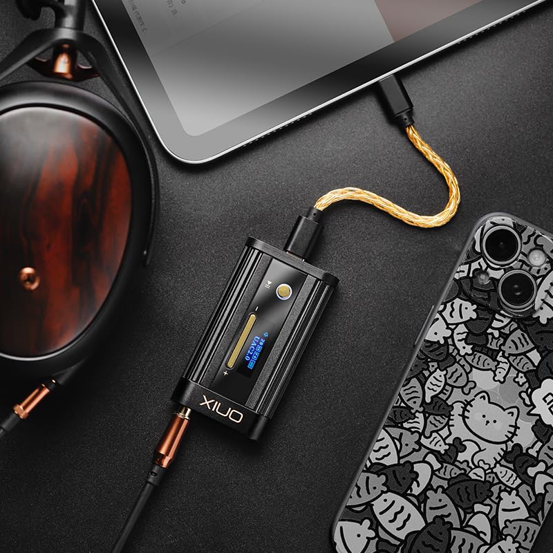 SHANLING Onix Beta XI2 Protable Headphone Amplifier with Dual CS43198 Dual JAN6418 Tube, Hi-Res Audio USB DAC/AMP,Support 768kHz/32bit,DSD512,3.5mm+4.4mm,550mW@32Ω