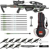 Killer Instinct Boss 405 FPS Crossbow Deluxe Bundle: Case, Bolts, Broadheads, Sling - Compact, Accurate Hunting Power