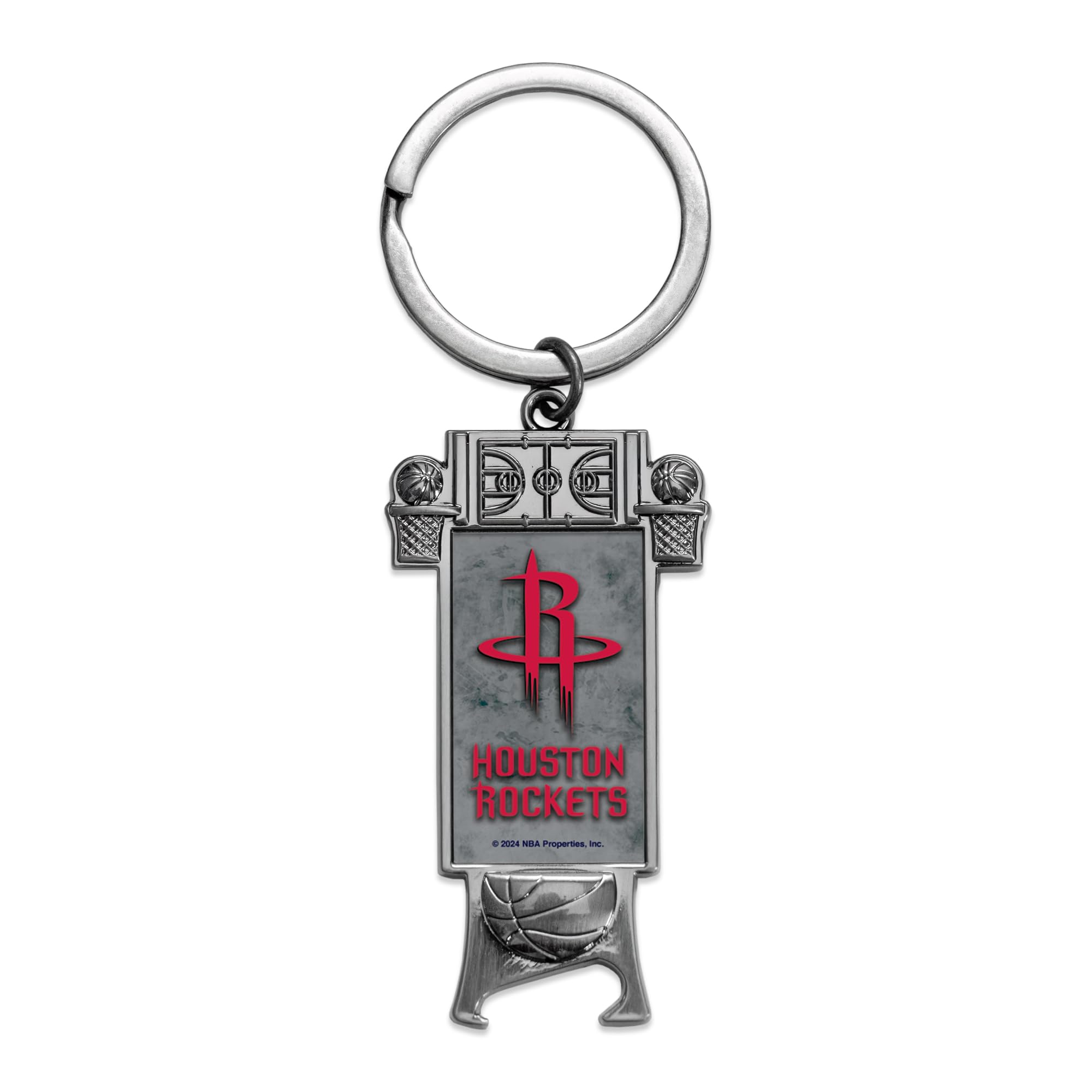 Rico Industries NBA Basketball Houston Rockets Sculpted Bottle Opener Keychain -Great Gift Item
