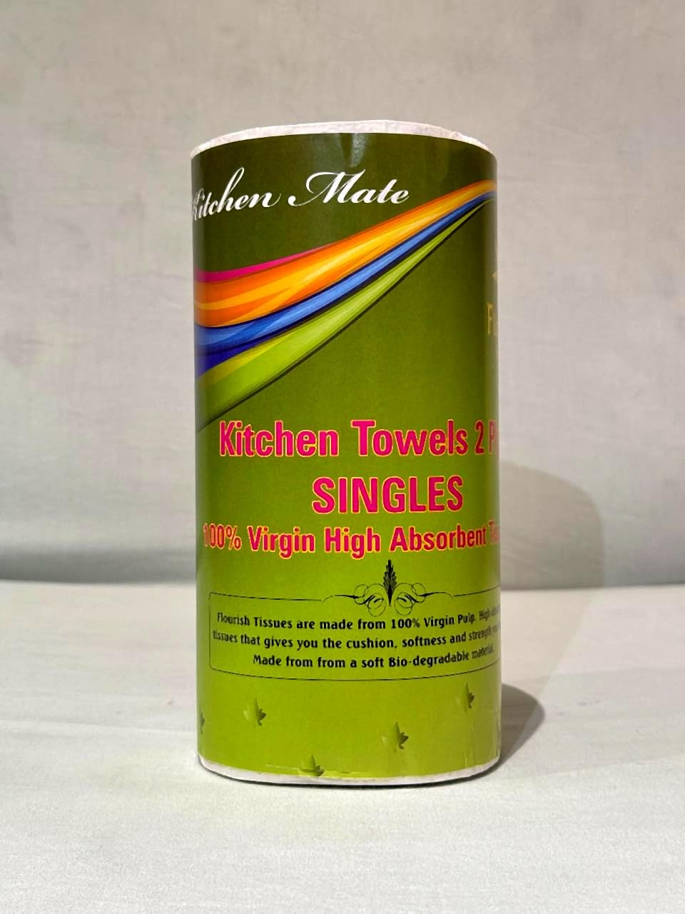 Kitchen Single Roll Kitchen Towels, 100% Virgin High Absorbent, Biodegradable Material, 190g-image-21