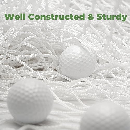 Miniatura 9 de Material de red de golf  Red de golpeo de golf para patio trasero  Barrera de red deportiva  Redes de alto impacto para deportes (negro, malla de