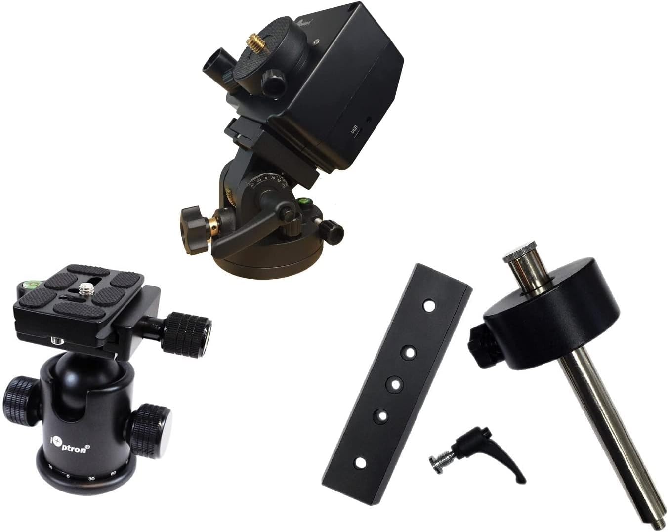 SkyTracker Pro Camera Mount with Polar Scope - Bundle with Ball Head and Balance Kit