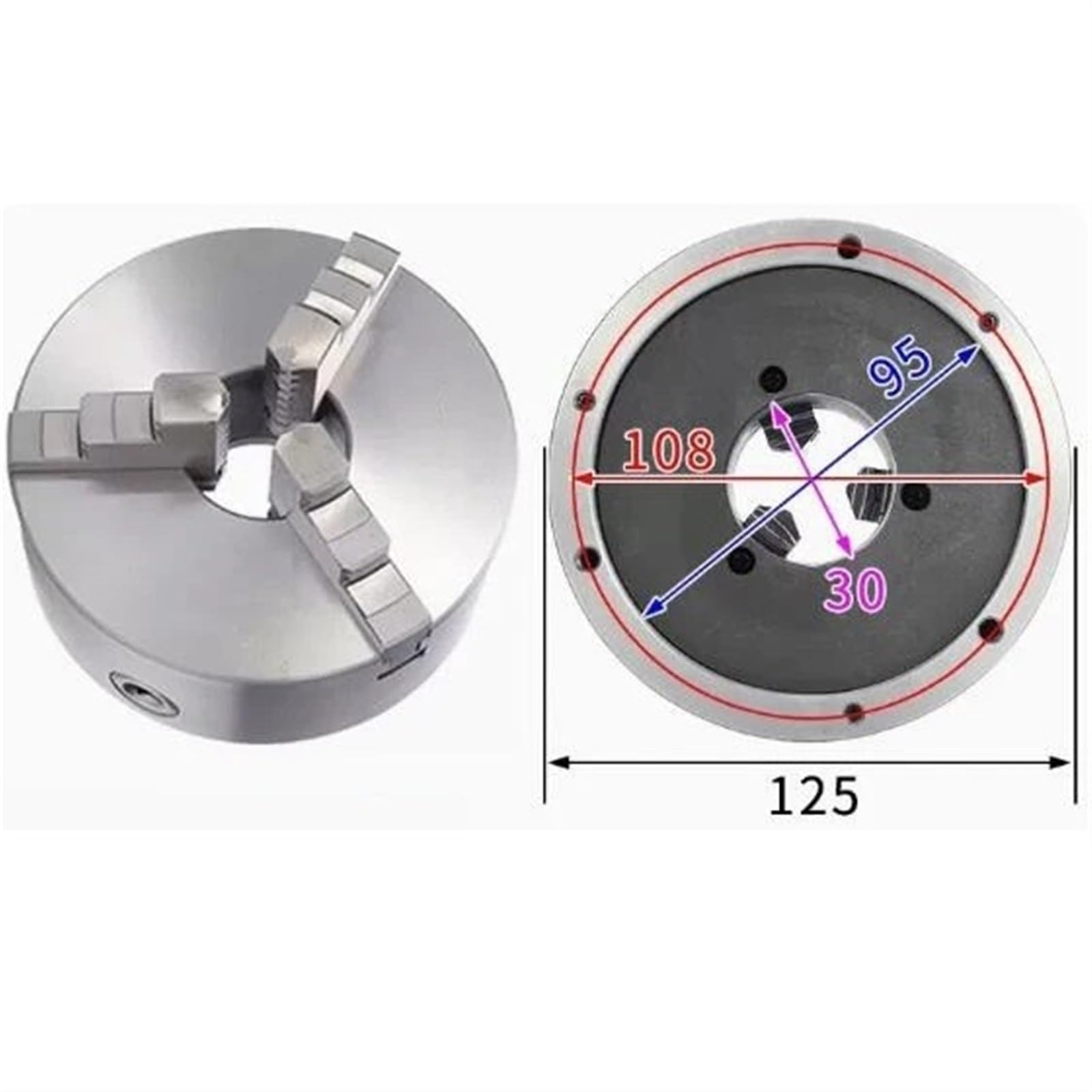 125 mm 3-szczękowy mały uchwyt tokarski K11-125 ręczny metalowy uchwyt do tokarki WM210V