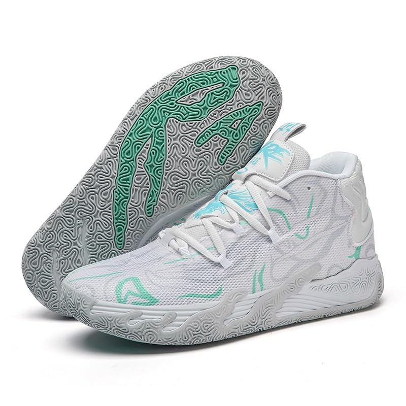 LJFIWY Herren High-Top-Basketballschuhe, Gummisohle, rutschfeste Sportschuhe, Outdoor-Training,...